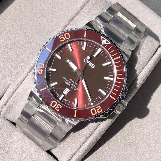 43.5mm ORIS Aquis Brown
