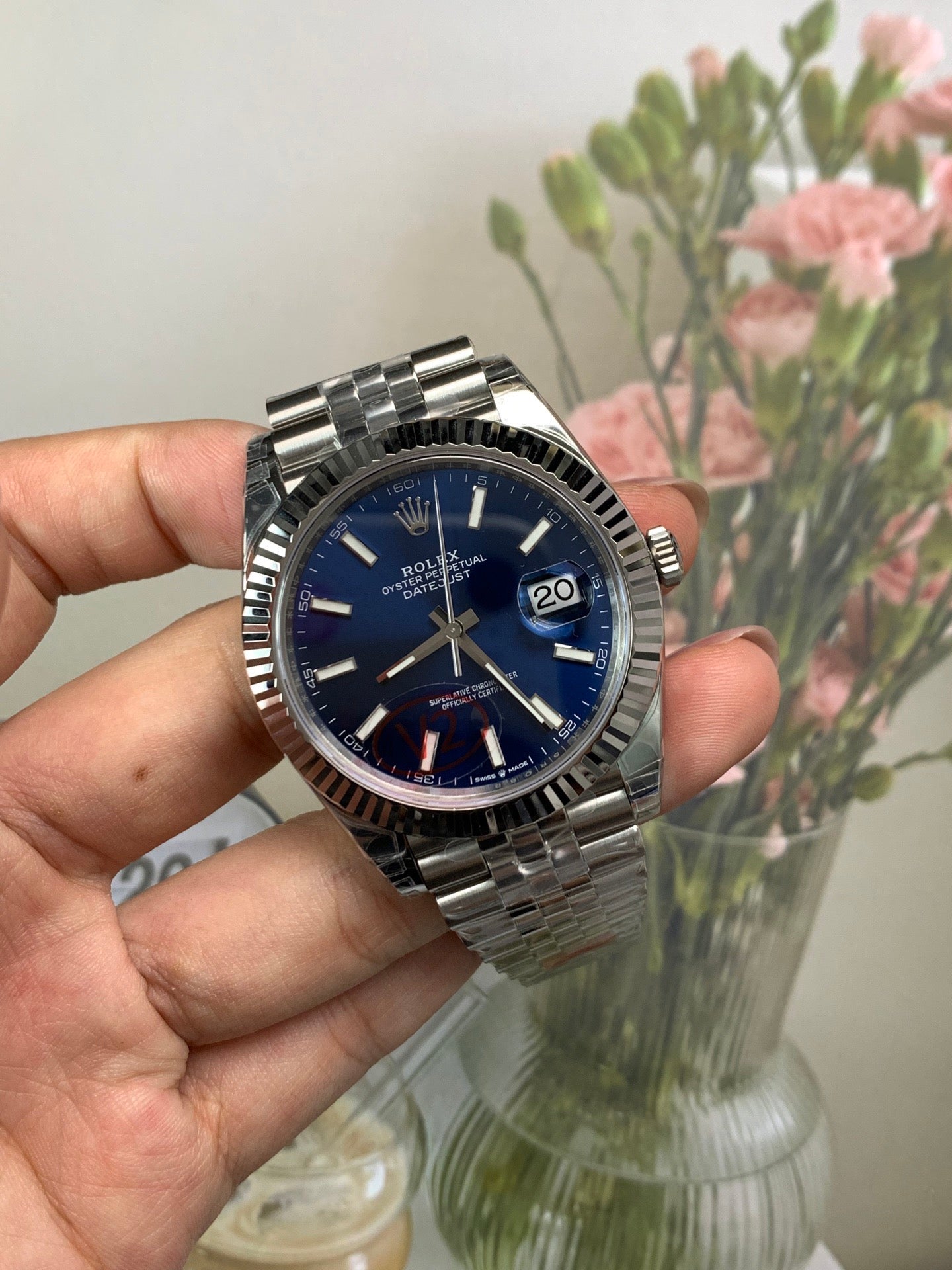VSF 41mm blue date just