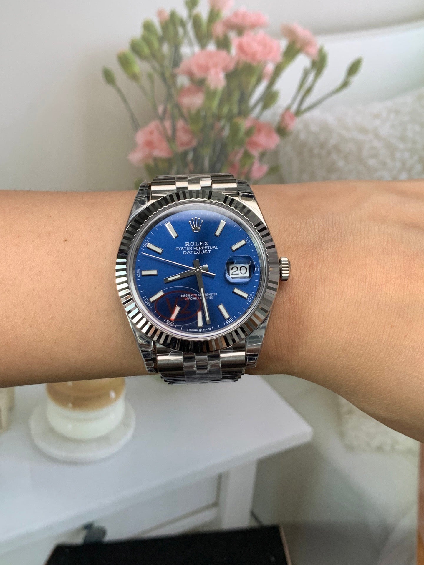 VSF 41mm blue date just