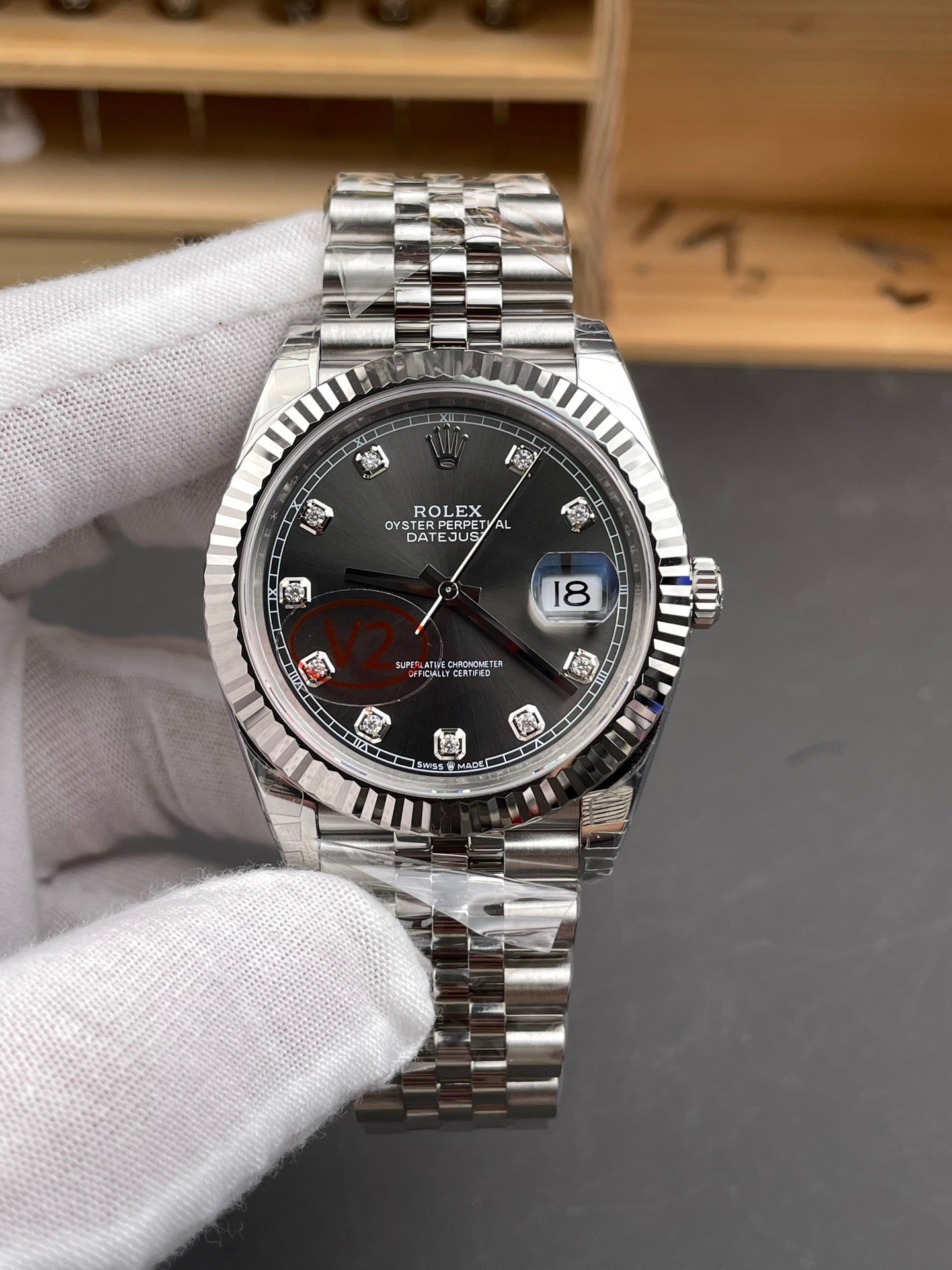 VSF 41mm datejust Grey Diamond Dial