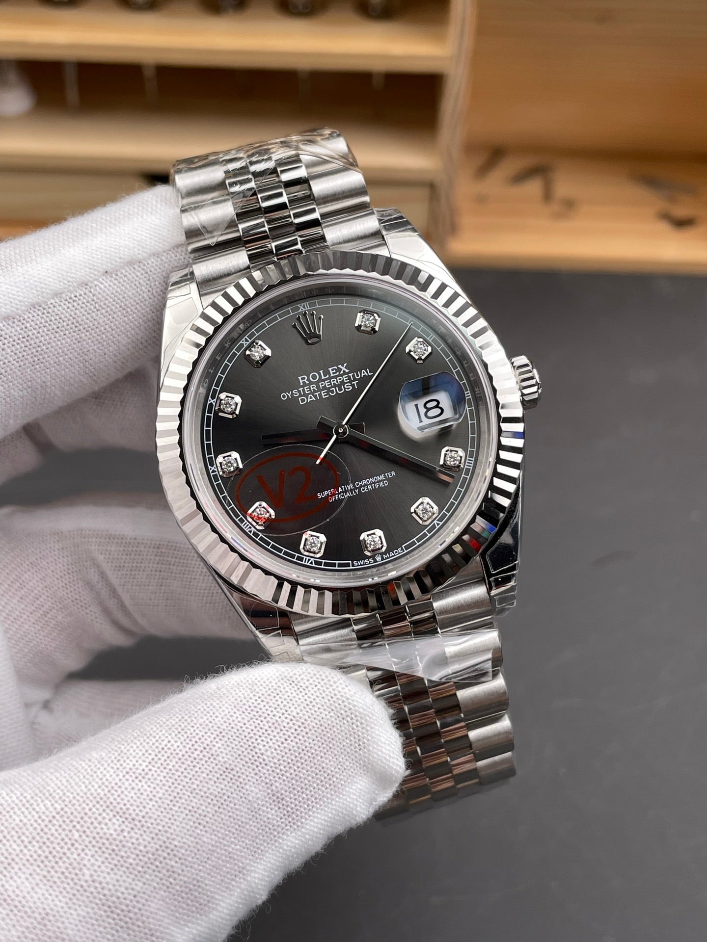 VSF 41mm datejust Grey Diamond Dial