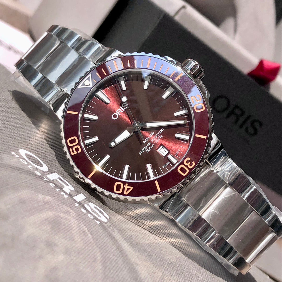 43.5mm ORIS Aquis Brown