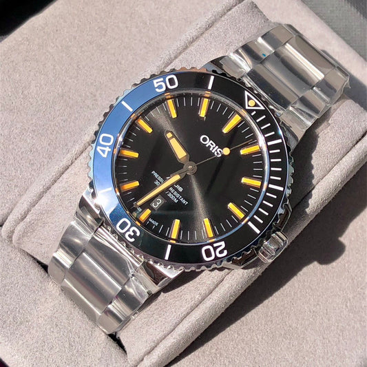 43.5mm ORIS Aquis Black-yellow