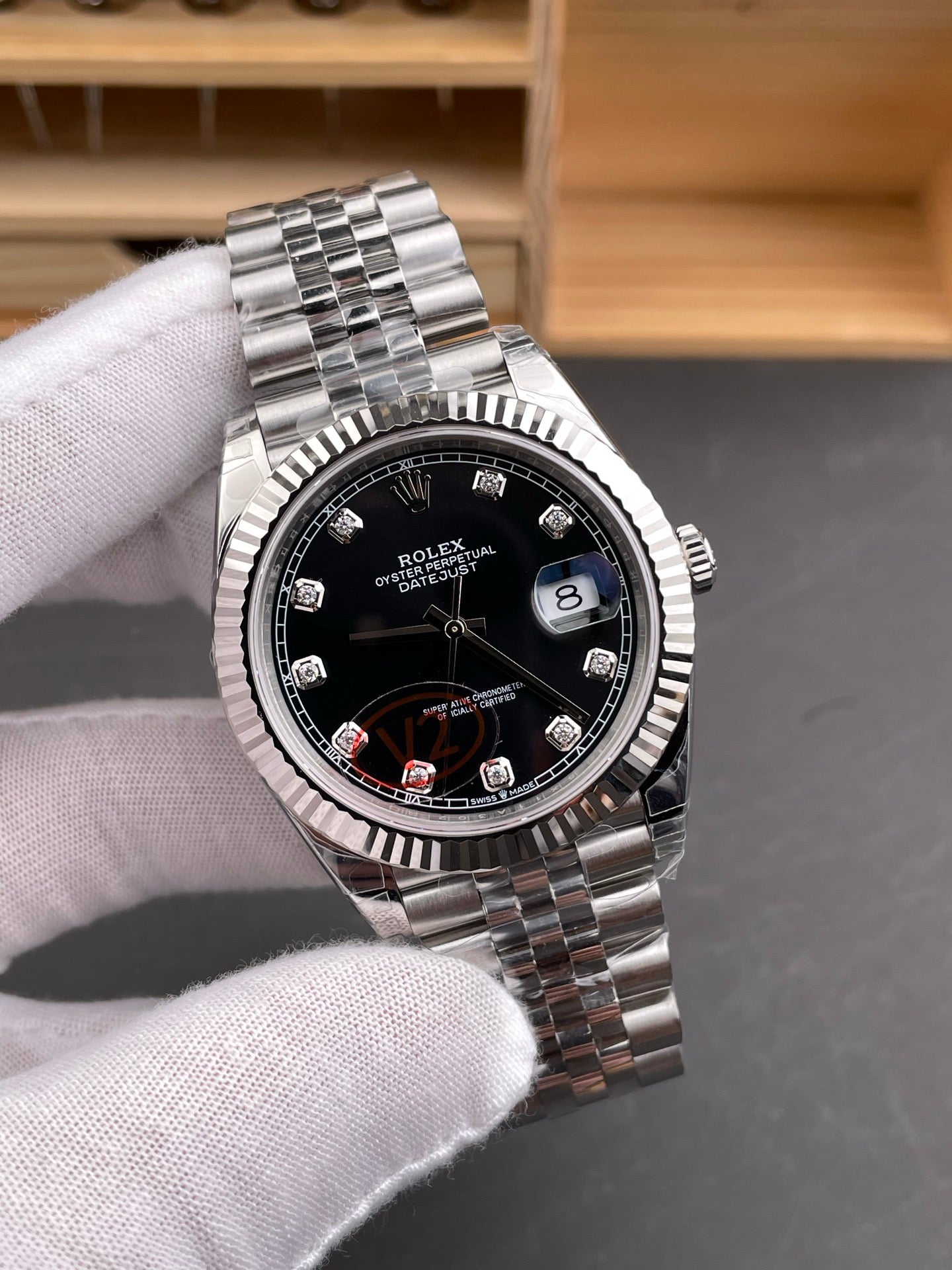 VSF 41mm Black datejust Diamond Dial