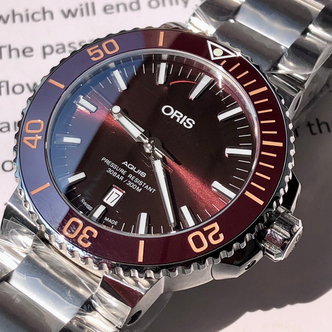 43.5mm ORIS Aquis Brown
